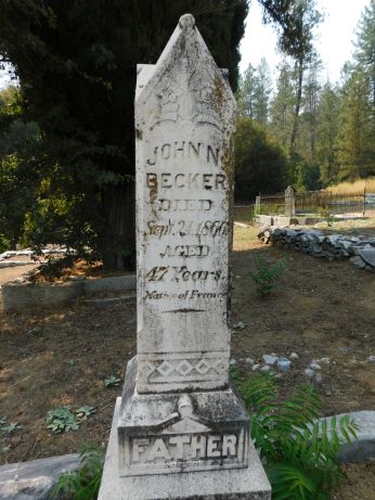 [Picture of John Becker grave]